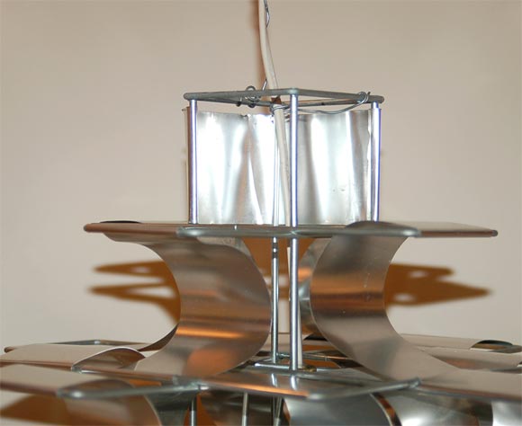 Aluminium chandelier by Max Sauze 1