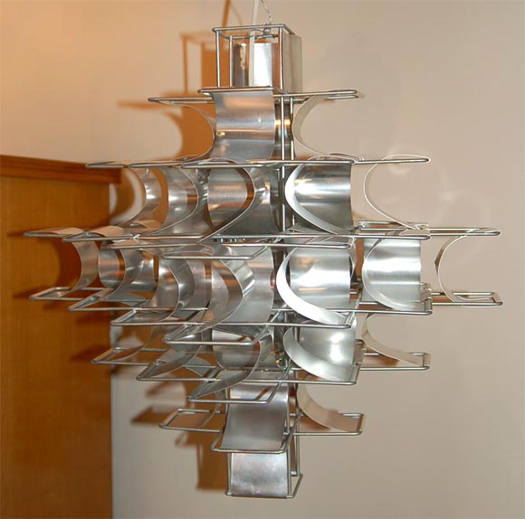 Aluminium chandelier by Max Sauze 4