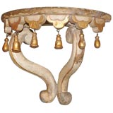 Antique Italian painted wall shelf