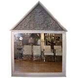 Dramatic Wood Pediment Mirror