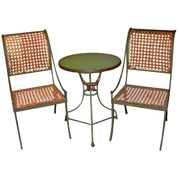 Iron Table and Chairs at 1stDibs