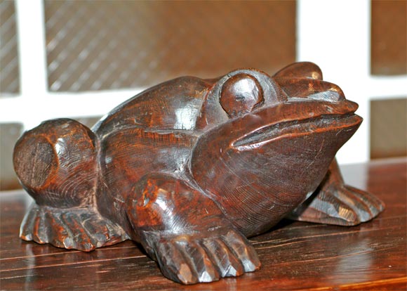 japanese wooden frog