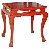 Red Lacquer Temple Table