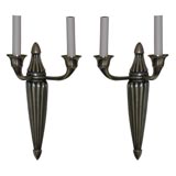 #3307 Silvered Bronze Two-Arm Sconces