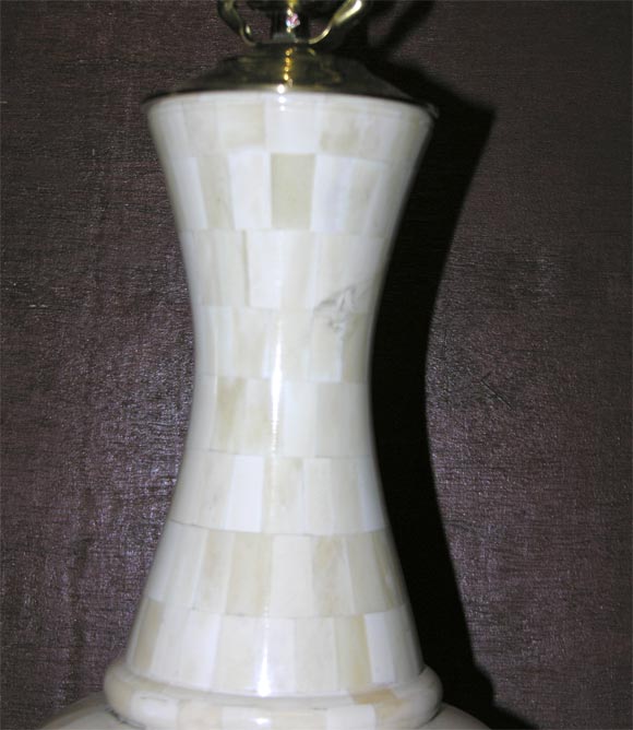 Contemporary bone and horn table lamps For Sale
