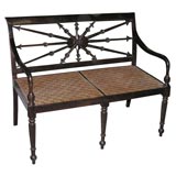 Rosewood bench with a classic English look