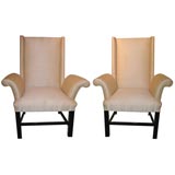 Pair of Curled Arm Side chairs