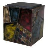 Signed Paul Evans Studio Welded Steel Pedestal Table