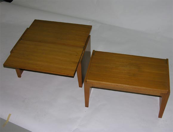 Bleached American Convertible Stacking Occasional Tables by Edward Wormley for Drexel For Sale