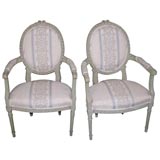 Pair of Louis XVI Style Fauteuils