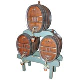 Used Set of Three Cognac Barrels