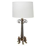 Antique Bayonet Candlestick Lamp