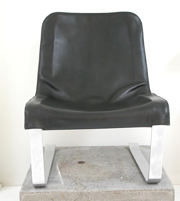 Leather Cantilevered Chair