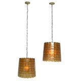 Pair of Capize Shell Lamps