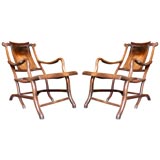 Vintage PAIR OF chinese rosewood chaiselongues