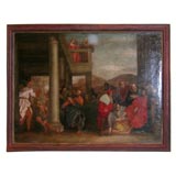 18TH CENTURY ALLEGORICAL PAINTING ON CANVAS