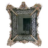 Venetian Mirror with shell frame