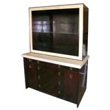 Paul Frankl designed sideboard and hanging cabinet