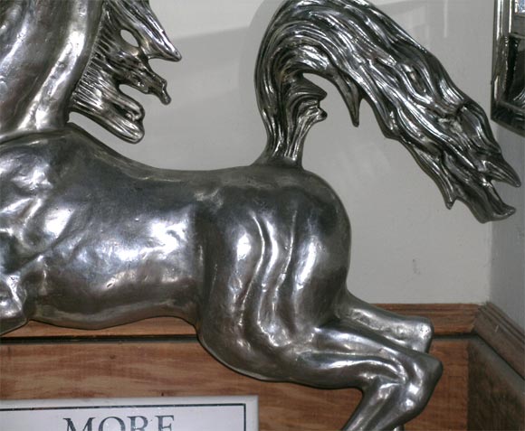 Italian Aluminium Horse Wall Sculpture