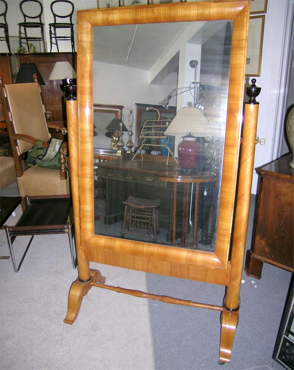 Austrian Biedermeier cheval mirror