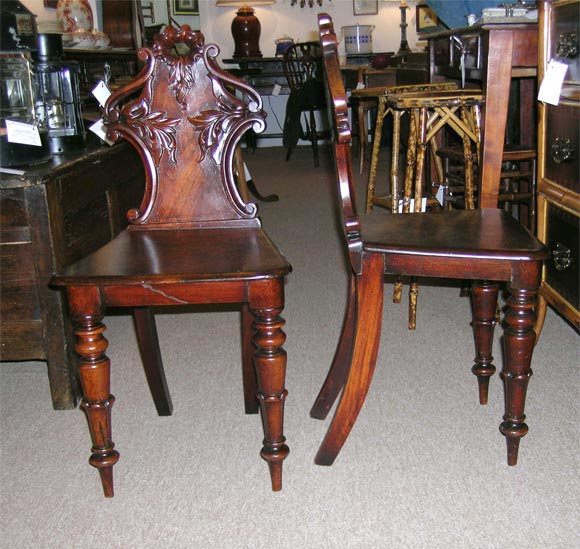 Pair of William IV Hall Chairs
