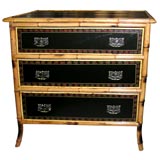 Antique Bamboo Chest of Drawers with New Paint