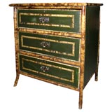 Antique Chest of Drawers with Original Leather