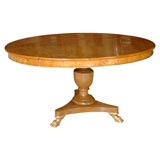 Late 19th Century Swedish Empire Fruitwood Center Table
