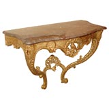Late 19th Century Italian Giltwood Rococo Style Console Table