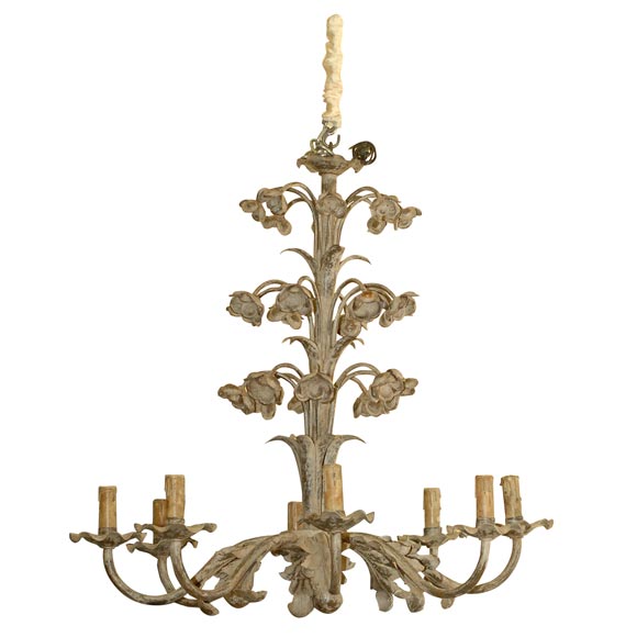 WHIMSICAL  FLORAL  CHANDELIER For Sale