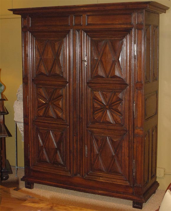Louis XIII Walnut Armoire (ref # MSPV63)