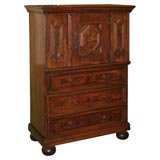 Unusual Walnut Cupboard with 3 Drawers (reference # SR29) Unusual Walnut Cupboard with 3 Drawers (reference # SR29)