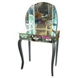 1940's Mirrored Vanity With Tryptic Mirror