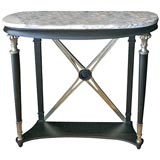 Italian Black Lacquer and White Gold Console by Palladio, Italy