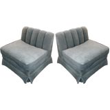 Used A Pair of  Custom Oversized Upholstered Slipper Chairs