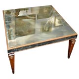 A Square Antique Mirrored Cocktail Table