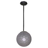 Frosted Glass Hanging Fixture by Genet et Michon