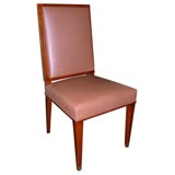 Vintage Set of Upholstered Dining Chairs by Jacques Adnet