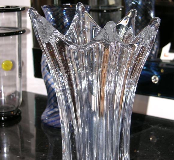 #3622 Daum Glass Vase In Excellent Condition In New York, NY