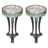 Pair of Neo Classic Faux Marble Planters