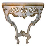 An 18thc. South German painted and parcel-gilt  wall Console.