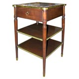 French Mahogany Brass Mounted Side Table