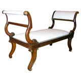 English Regency Style Simulated Rosewood Window Seat