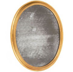Regency Oval Giltwood Mirror