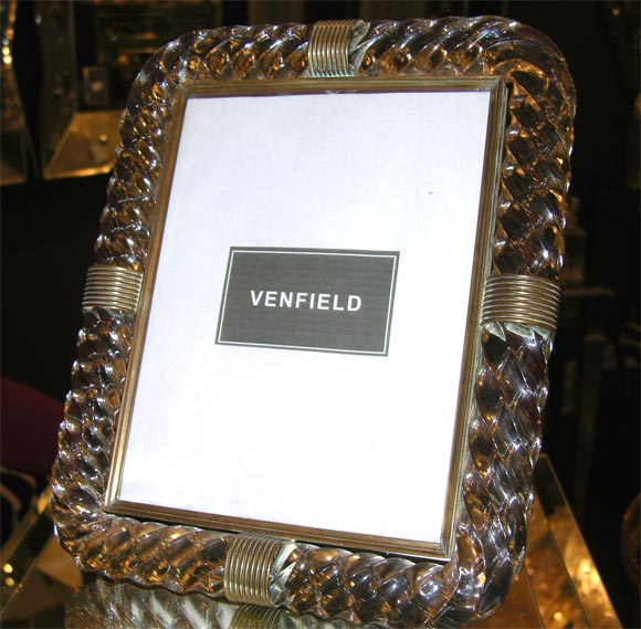Murano Glass Rope Twist Picture Frame