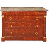 Charles X Burl Mahogany Commode