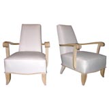 Pr. of Elegant Open Arm Chairs