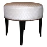 Art Deco Quilted Silk Stool