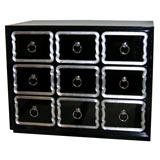 1940's Black Lacquer Chest by Dorothy Draper