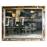 Reverse Painted Asian Motif Gilt Mirror